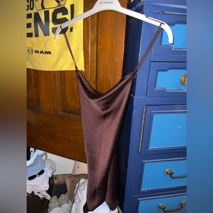 Satin slip mini dress